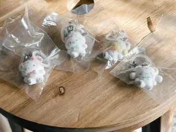 산리오 캐릭터즈 메지루시 액세서리 폭신폭신 스노우 산리오 가챠