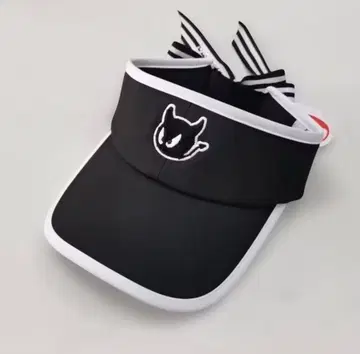 WAAC 골프 리본 포함 여성용 선바이저 모자 블랙