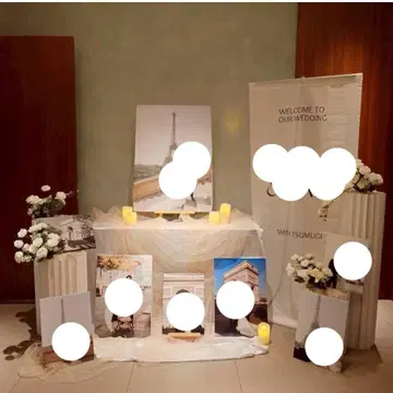 결혼식 웰컴 스페이스 세트 조화 스탠드 장식 천 웰컴보드