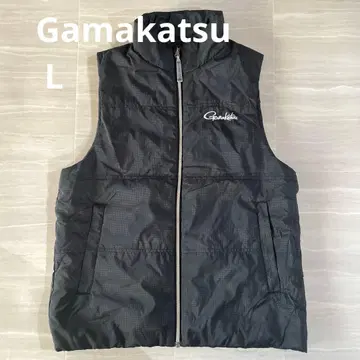 가마카츠 충전솜 다운 베스트 L 카모플라주 방한 낚시