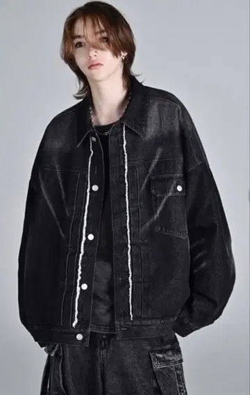 ADRER 블라스트 데님 패디드 (충전솜) 블루종