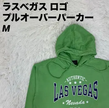 풀오버 후드티 후드 라스베가스 로고 그린 M 사이즈