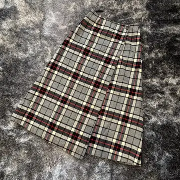 HOUSE of YORK 9호 체크 롱 스커트 울