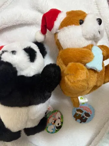 봉제 인형 세트 (체인 포함)