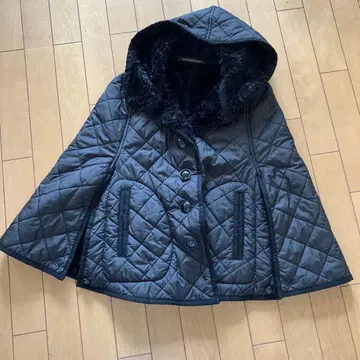 MACKINTOSH 블랙 퀼팅 판초