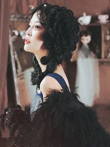 미사용 새상품 블랙 입체 꽃 모양 니트 모자 비니