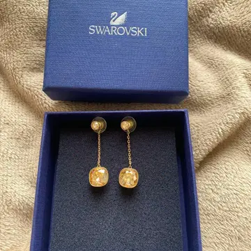 SWAROVSKI 골드 드롭 귀걸이