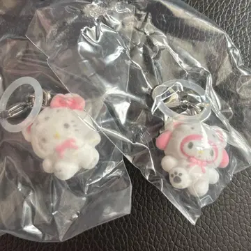 산리오 포근포근 스노우 메지루시 액세서리 키티 마이멜로디 2개 세트