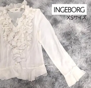 INGEBORG 잉게보그 블라우스 화이트 XS 사이즈