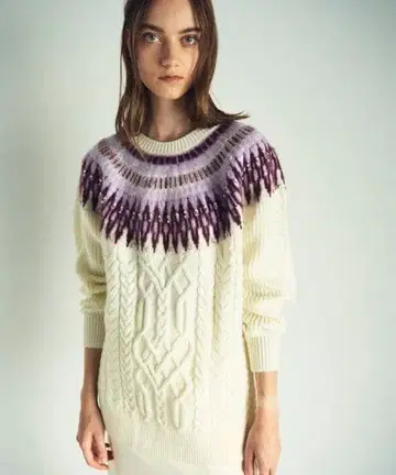 거의 미사용 페어아일 니트 탑