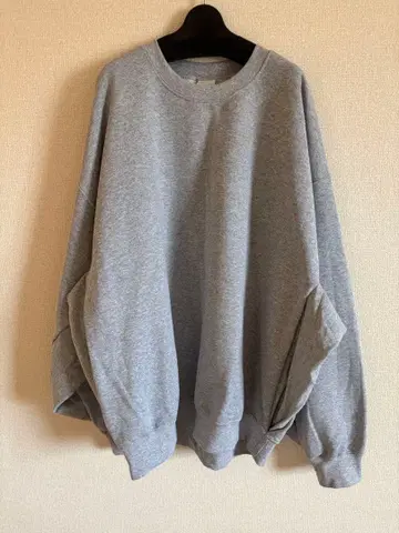 AP STUDIO PRE 빅 슬리브 맨투맨 그레이