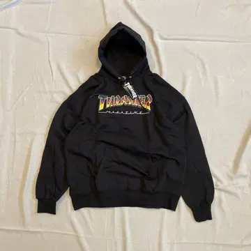 [ 미사용 ] THRASHER 풀오버 로고 후드티 L 파이어