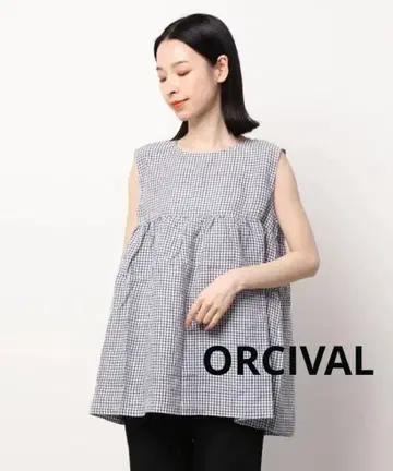 ORCIVAL 린넨 슬리브리스 셔츠