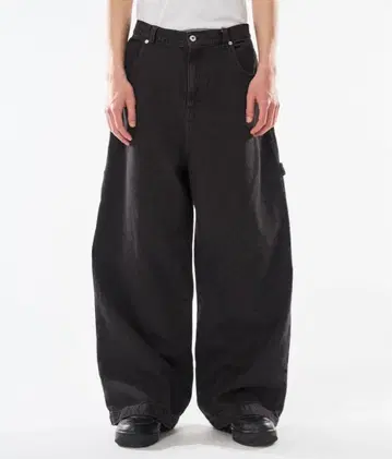 kutir 빈티지 라이크 오버 다이 페인터 배기 데님