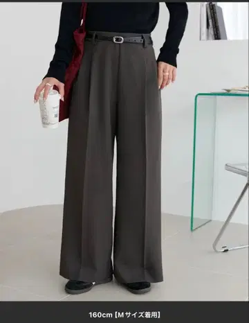 DISCOAT 욕심쟁이 2턱 와이드 팬츠