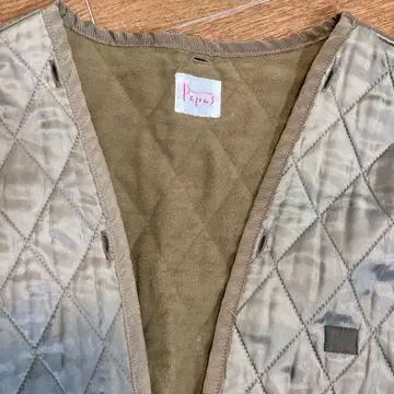 [ Papas ] 퀼팅 베스트 카키