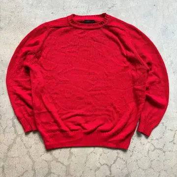 [ vintage ] 90s LANDS'END 크루넥 코튼 스웨터