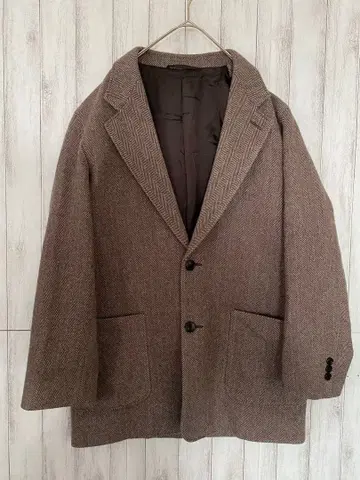 Steven Alan 헤링본 체스터 자켓 브라운