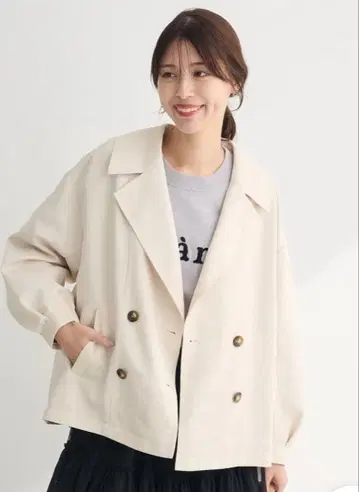 미사용 새상품 [Green Parks] 발수 가공 숏 기장 트렌치코트