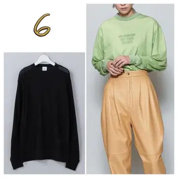 roku 티셔츠 시어 롱 슬릿 티셔츠