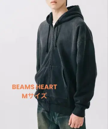 GMS 코튼 기모 지퍼 후드티 BEAMS HEART