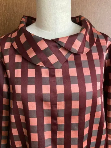 기모노 리메이크 비대칭 카라 (약간 작은 사이즈) 원피스 소매 커프스