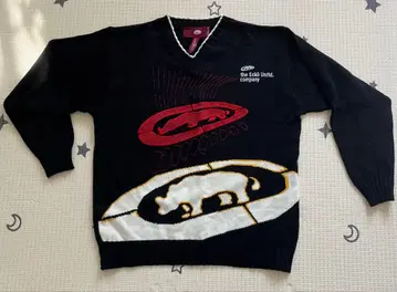 ECKO V넥 스웨터 L 블랙