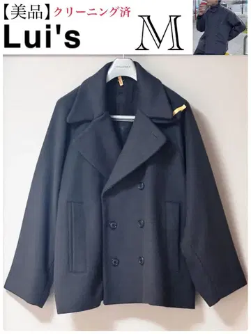 새상품급 루이스 하이퀄리티 멜톤 와이드 P코트 그레이 M