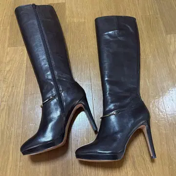NINE WEST 다크 브라운 롱 부츠