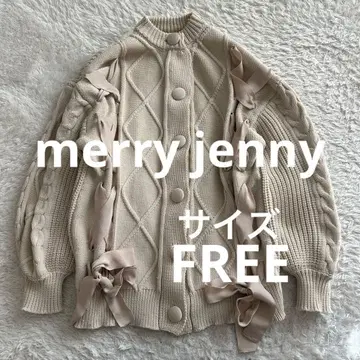 merry jenny 리본 리본 니트 가디건