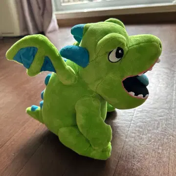 그린 컬러 드래곤형 봉제 인형
