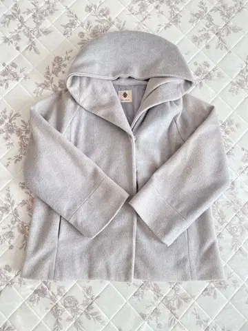 부즈루드 후드 부착 코트 그레이 새상품급