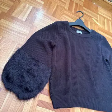 야마다야 샤기 벌룬 소매 니트