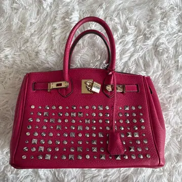 EMIRIA WIZ 스터드 장식 핑크 핸드백