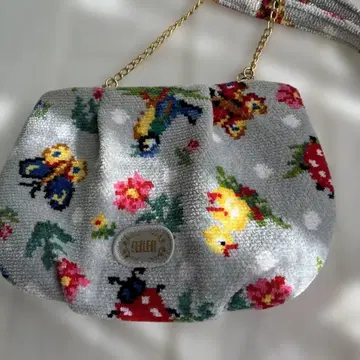 FELIER 꽃무늬 숄더백 그레이