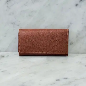 새상품 미사용 HAMANO 키케이스 브라운 스티치 5연 천연 가죽