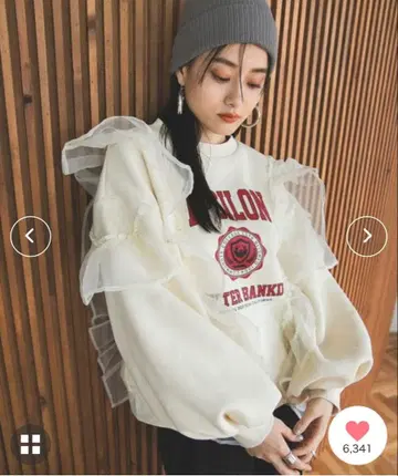 이소재 프릴 속기모 맨투맨