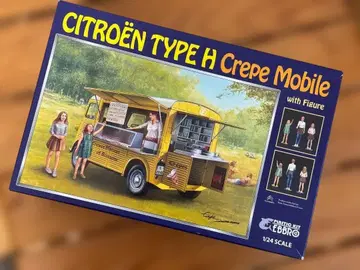 절판 레어 새상품 에브로 1/24 시트로엥 H반 크레이프 피규어 포함