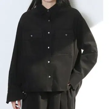 meri 미일리 블랙 코듀로이 긴팔 셔츠