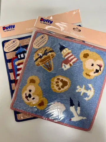 디즈니씨 더피 타월 손수건 2장 세트