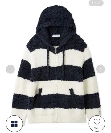 gelato pique 젤라토 2 보더 후드티 네이비 미사용 새상품