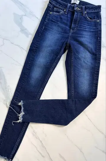 GYDA 스키니 데님 컷팅 새상품급 데님 프린지 S 사이즈