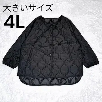 [ 4L ] 빅 사이즈 퀼팅 자켓 블랙