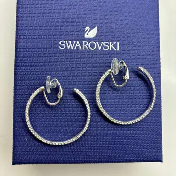 Swarovski 크리스탈 후프 귀찌 약 3.5cm
