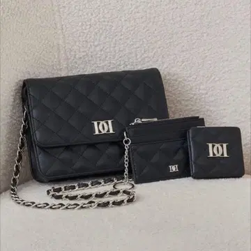 다리치 DD 로고 퀼팅 트래블 세트 블랙 BLK 새상품