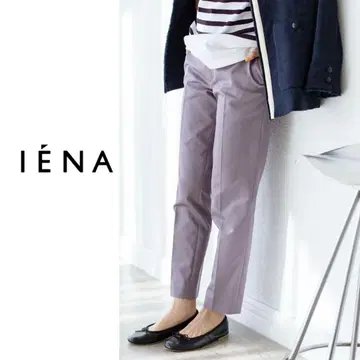 IENA 샴브레이 새틴 스트레치 팬츠