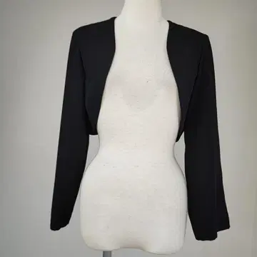 zunezune 실크 볼레로 블랙 무지 기모노 리메이크