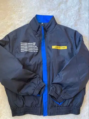 DUNLOP 충전솜 블루종 윈터맥스 기업 로고 블랙