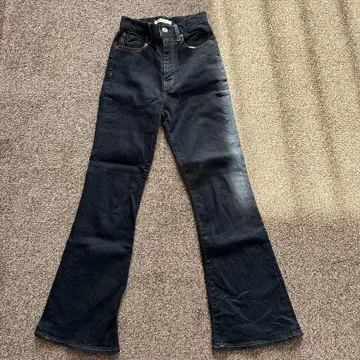 MOUSSY 플레어 데님 다크 네이비 스트레치 미사모 데님