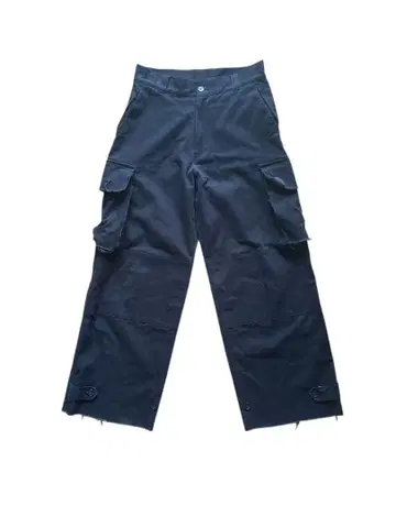 Soerte 블랙 데미지 카고 팬츠